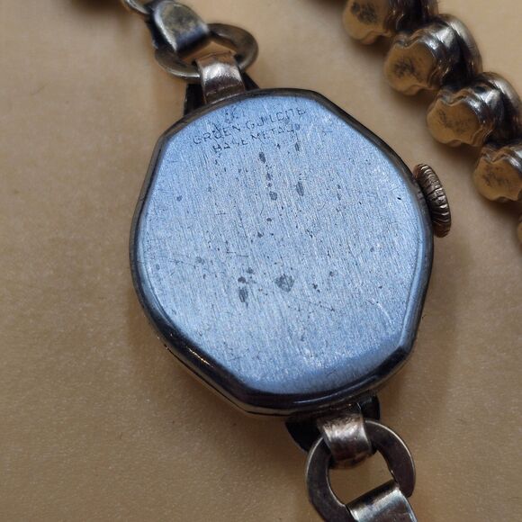 Gruen Verithin Vintage Ladies Watch 10k Gold Filled Case Sissor Band For Repair main image 5